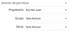 Permisos de acceso a archivos