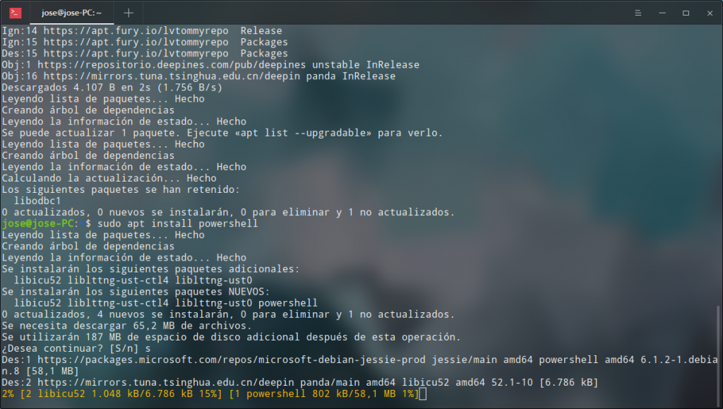 powershell - update terminal